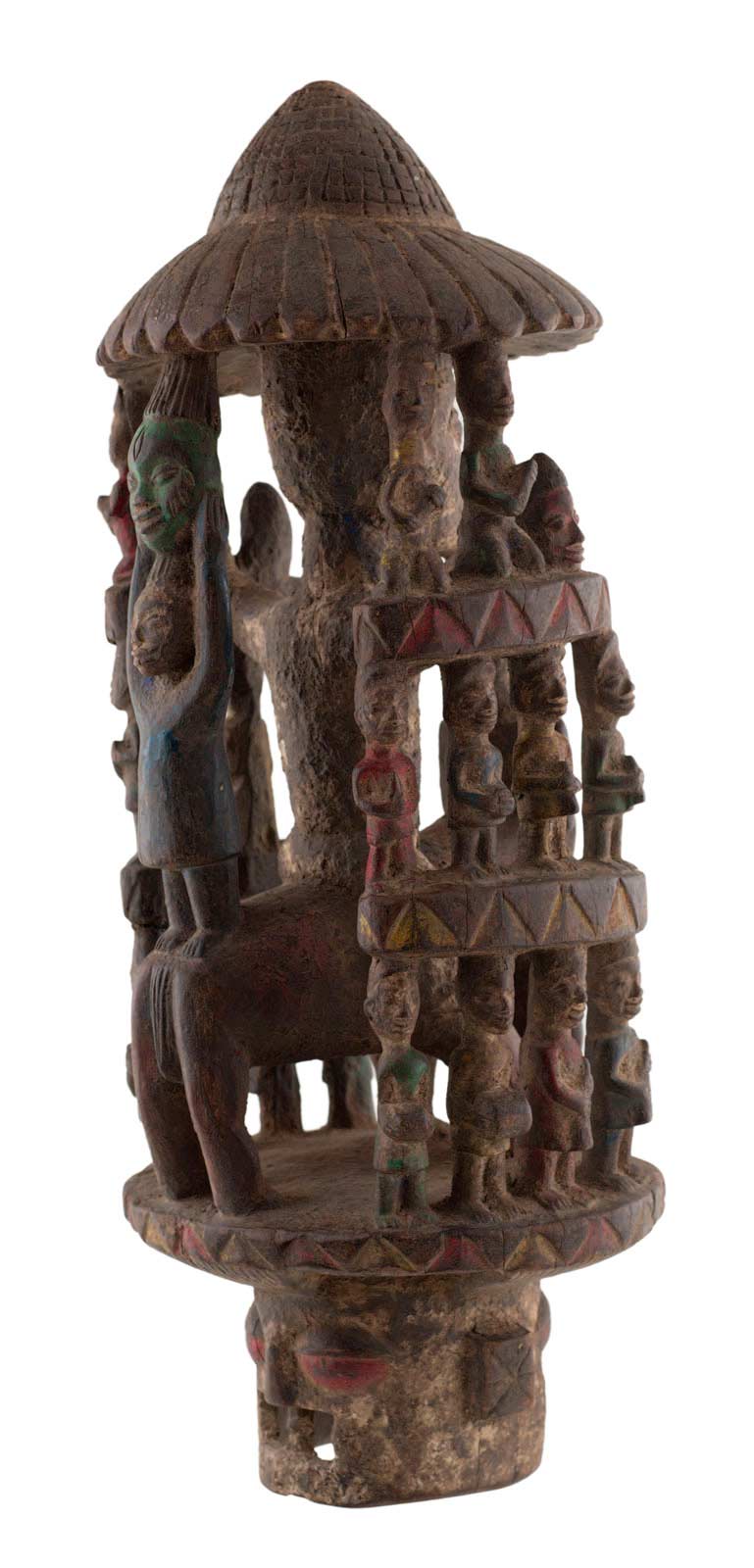 Ancien Masque Yoruba Epa cimier Heaume Yorouba Nigeria Art tribal africain 16965