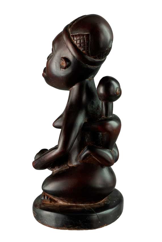 Statue de maternité Phemba Kongo - Art Tribal Africain Authentique