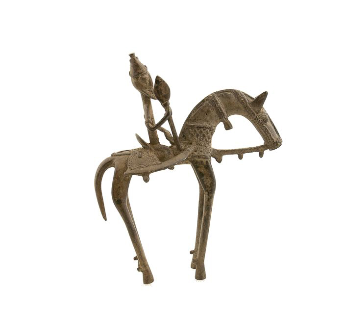 Grand Roi africain du BENIN à cheval, bronze - Nigeria, - Catawiki