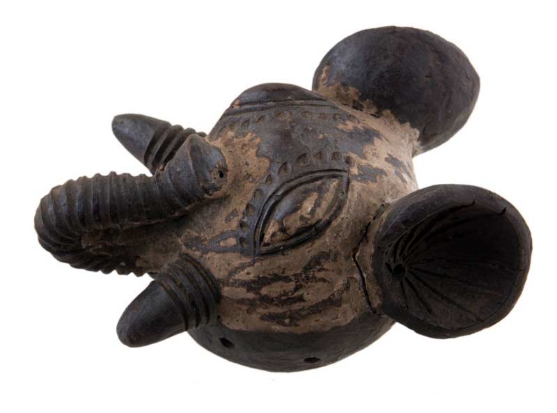 Masque africain passeport Zoomorphe ElephantTerre cotta Art Premier