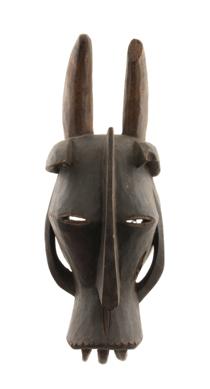 Ancien Masque Sénoufo - Art Africain Original, Bois, Période 1950-1969