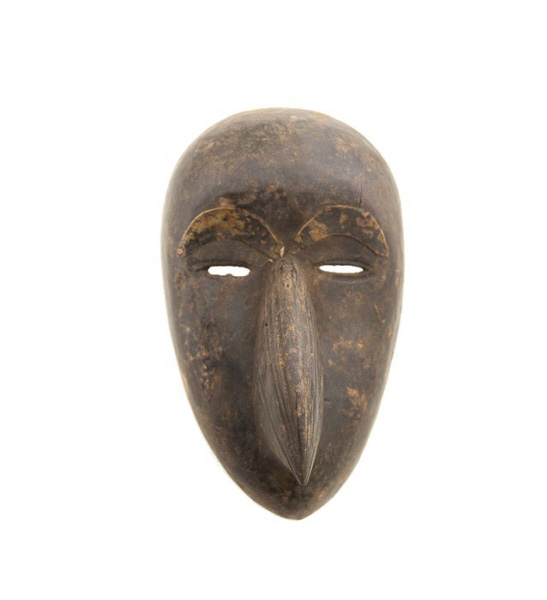 Masque Africain Artisanal En Bois - 2 Singes Et Oiseau - Sculpture Faite Main
