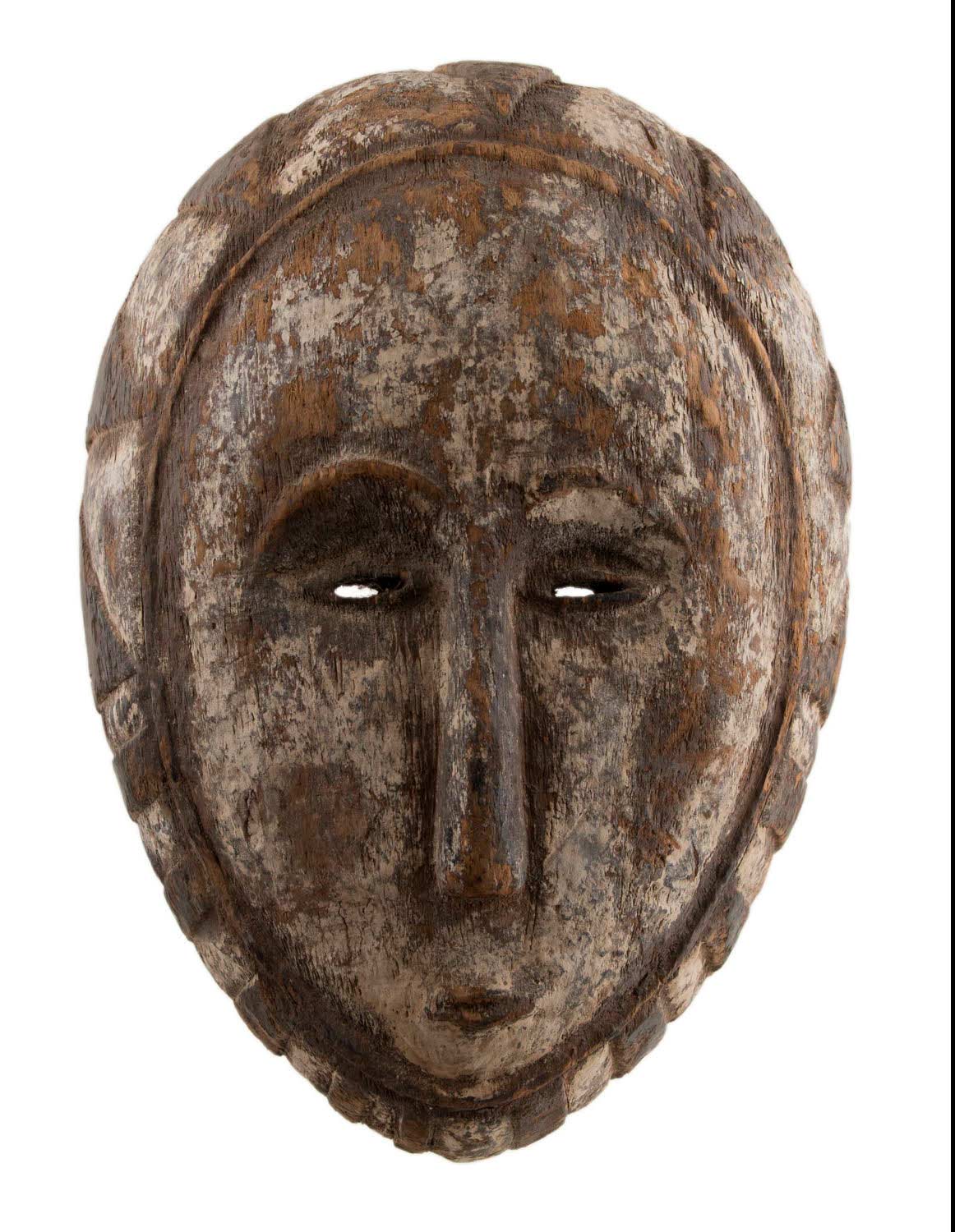 Masque Africain Ancien En Bois – Pièce Originale Des Années 1940-1960, Décoration Ethnique