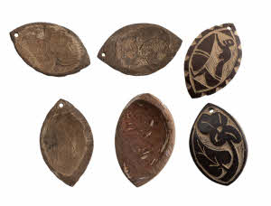 Lot de 5 Jetons Abbia Ewondo Beti Jeu de societe du Cameroun Art Africain 17195