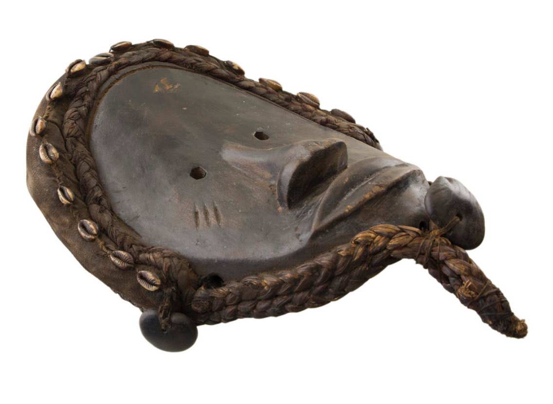 Masque Tribal Africain DAN / YACOUBA – Art Premier Ancien – Côte D'Ivoire – Bois Et Cauris
