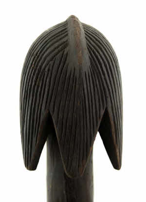 Statuette Africaine En Ébène – Tête De Gazelle Du Gabon, 20cm
